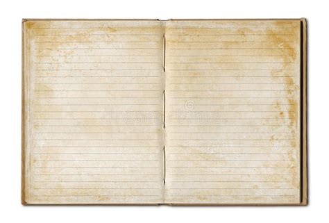 Vintage Blank Open Notebook Stock Photo Image Of Document Page