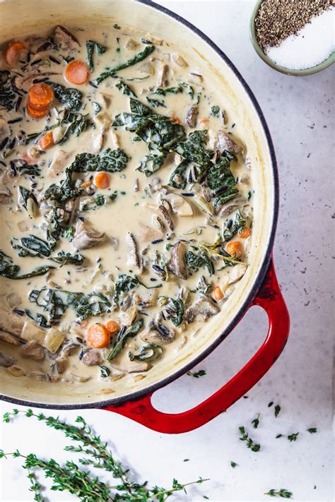 This Creamy Mushroom And Wild Rice Soup Is Hearty Healthy Easy To