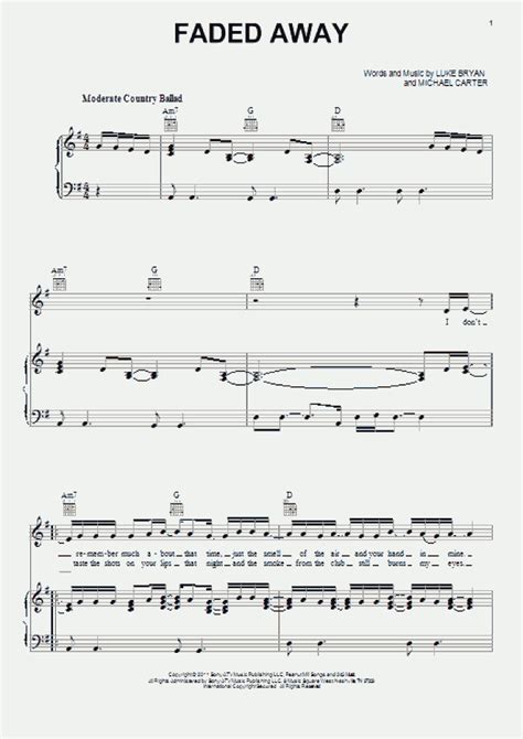 Faded Away Piano Sheet Music Onlinepianist