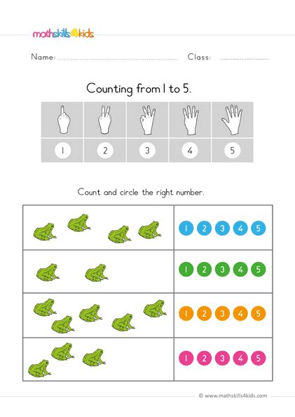 Counting To 5 Worksheets Pdf Number Counting Up To Five