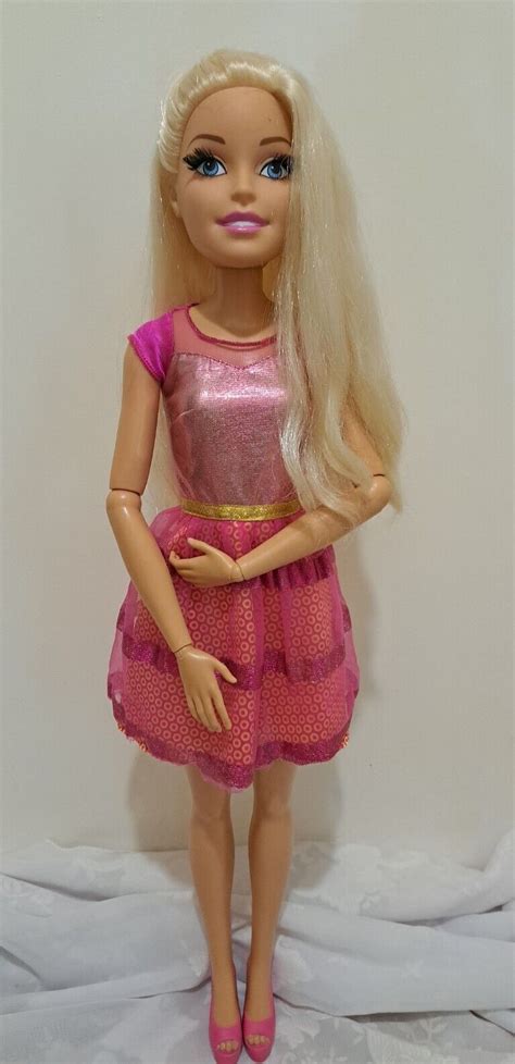 Barbie Doll Tall My Size Long Lashes Sequin Dress Ebay