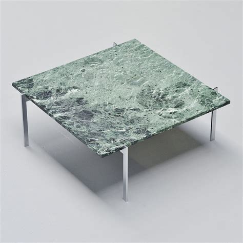 Poul Kjaerholm Pk61 Coffee Table In Green Marble Denmark 1956 156822