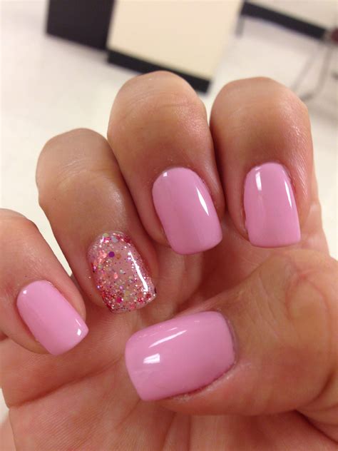 Bubble Gum Pink Nails With Design