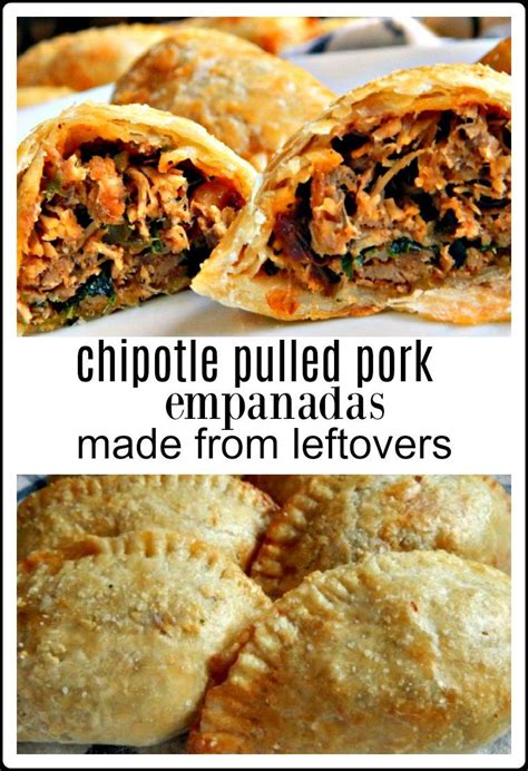 This recipe is easy, tasty, and cheap! Chipotle Pulled Pork Empanadas - from Leftovers? | Recipe | Pork empanadas, Pork, Pulled pork