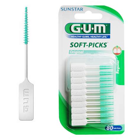 Sunstar Gum Toothpicks Soft Interdental Brush 80 Picks With Travel Case