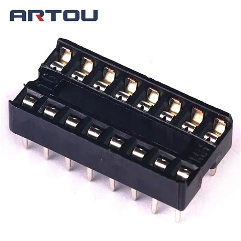 10pcs 16 Pin Dip Ic Sockets 16p Ic Integrated Circuit In Integrated Circuits From Electronic
