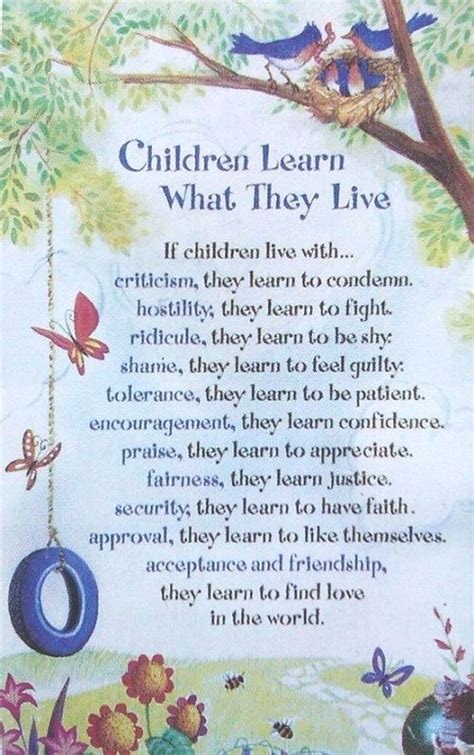 Inspirational Poems Children Learn What They Live