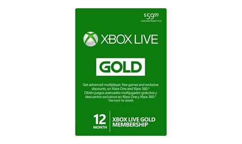 12 Month Xbox Live Gold Card Groupon Goods