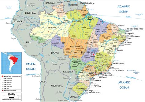 Mappa Del Brasile Para Imprimir Descargar GRATIS