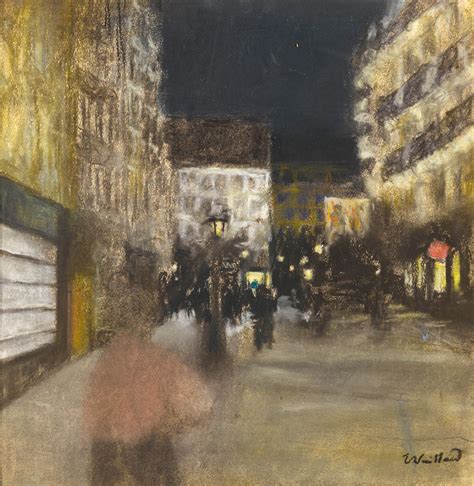 Edouard Vuillard A Parisian Street At Night