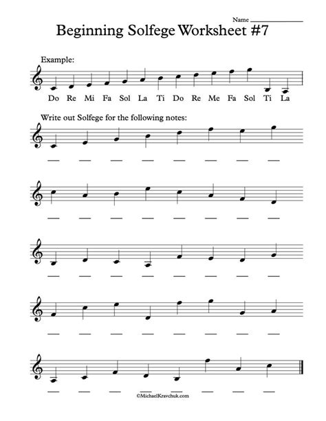 Music theory for beginners doesn't have to be scary. Beginning Solfege Worksheet # 7 For Classroom Instructions ...