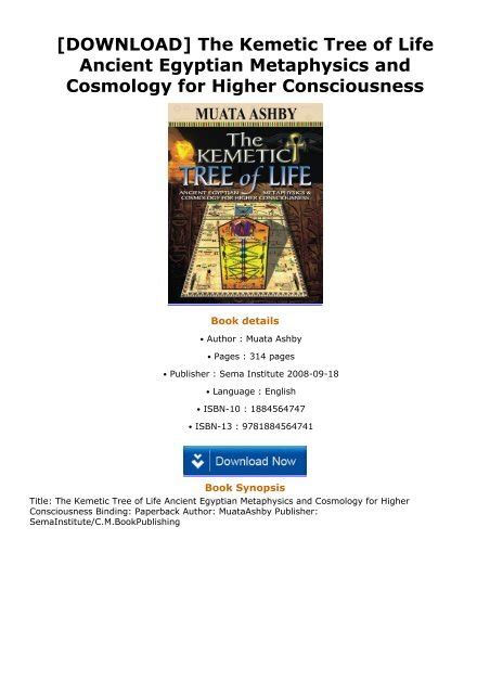 Download The Kemetic Tree Of Life Ancient Egyptian Metaphysics And