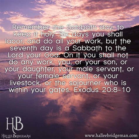 Remember The Sabbath Day To Keep It Holy Six Days You Shall Labor