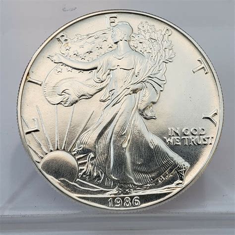 1986 American Silver Eagle 1 Oz 999 Fine Silver Coin 2at Ebay
