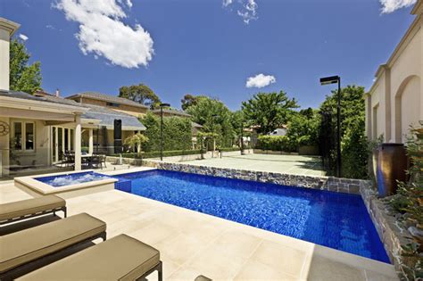 An Elegant Courtyard Pool Mediterranean Pool Melbourne By