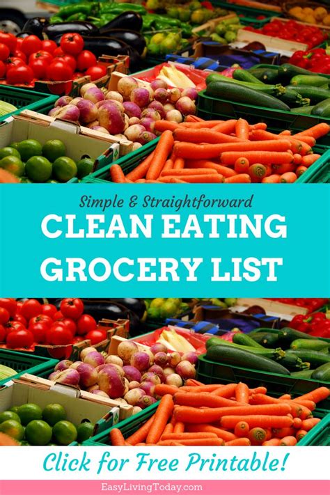 Detailed Clean Eating Grocery List For Beginners And Printable Clean