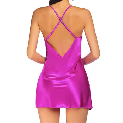 Womens Sexy Nighty Open Breast Dress Sexy Pajamas With Suspenders