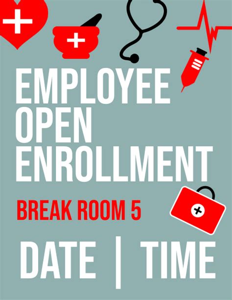 Employee Open Enrollment Insurance Flyer Template Postermywall