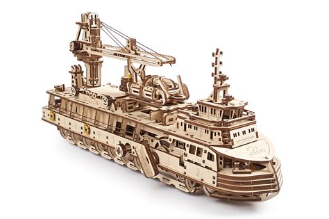Buy Ugears D Puzzles Research Vessel Diy Model Ship D Exclusive Wooden Model Kits For