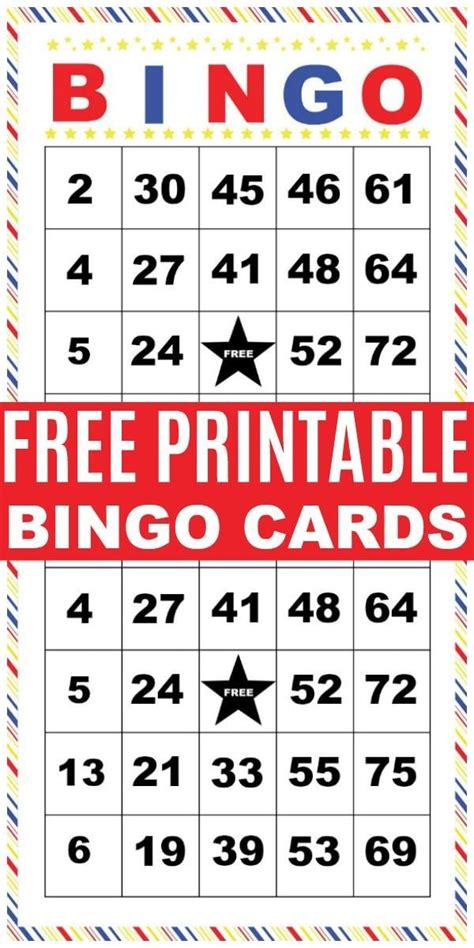 Playing Card Bingo Cards Printable Printable Bingo Cards