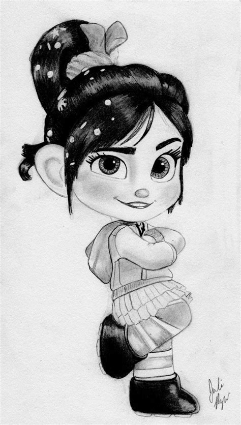 Vanellope Von Schweetz Graphite Drawing Disney Drawings Sketches