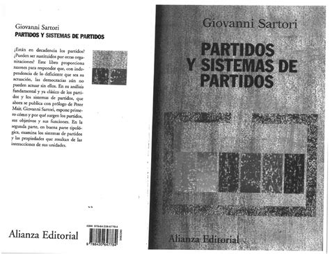 Sartori Partidos Y Sistemas De Partidos Caps Y Partidos