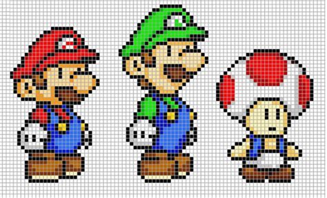 Il suffit de prendre une feuille quadrillée afin de placer. Pixel art Mario and co - École de Saint Fortunat