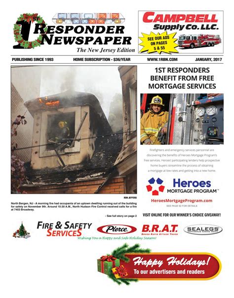 1st Responder New Jersey January Edition By Belsito Communications Inc