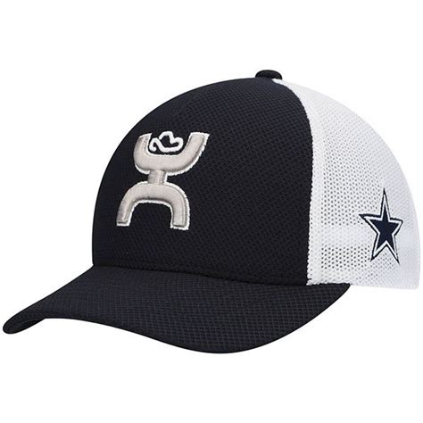 Youth Hooey Navywhite Dallas Cowboys Color Block Flex Hat