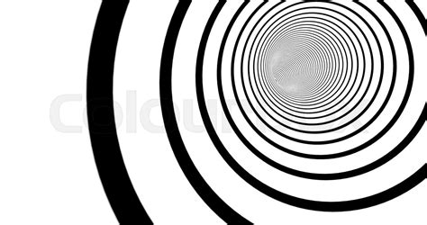 Optical 3d Illusion Footage Monochrome Striped Tunnel Inside Motion