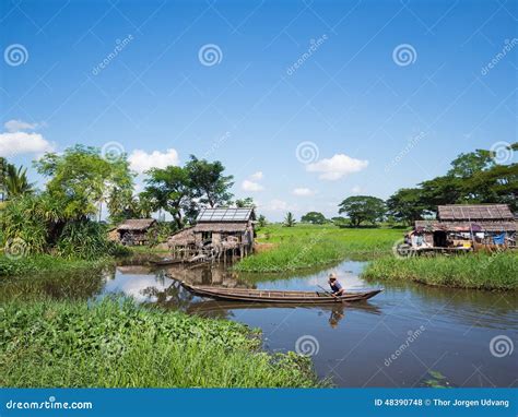 Rural Scene In Maubin Myanmar Editorial Stock Photo Image Of Reached