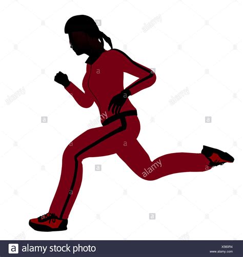 Female Jogger Illustration Silhouette High Resolution Stock Photography