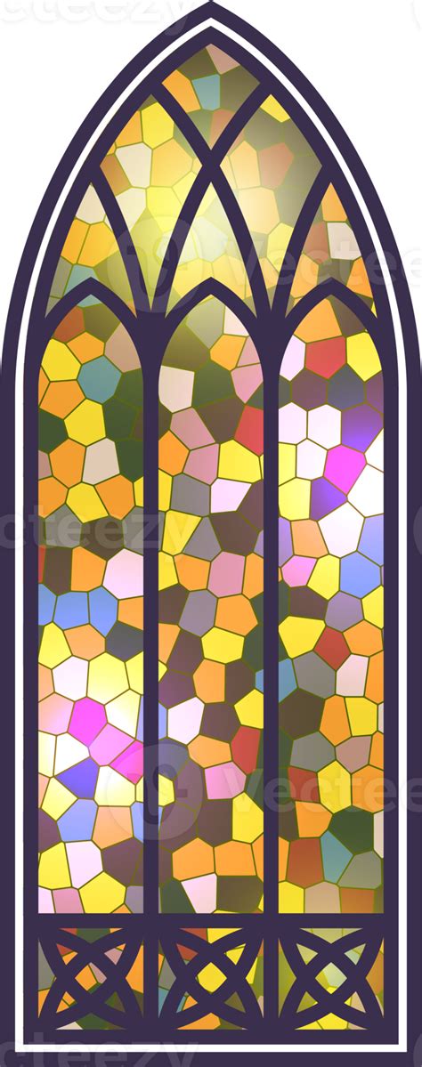 Free Gothic Window Vintage Stained Glass Church Frame Element Of