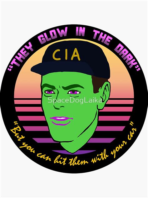 They Glow In The Dark Cia Undercover Terry Davis Meme Sticker