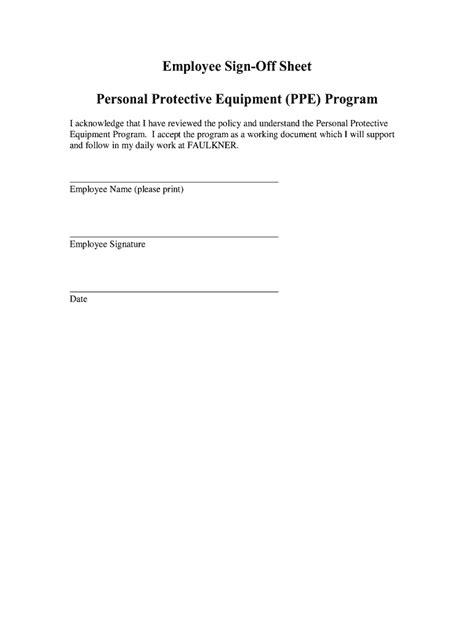Ppe Acknowledgement Form Fill Out And Sign Printable Pdf Template Images My XXX Hot Girl