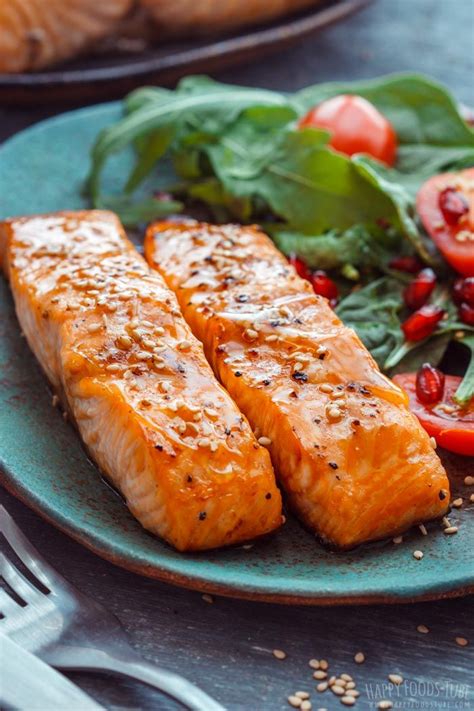 Honey garlic er baked the best baked salmon recipe food work kitchen. Honey Glazed Air Fryer Salmon | Recipe | Salmon recipes ...