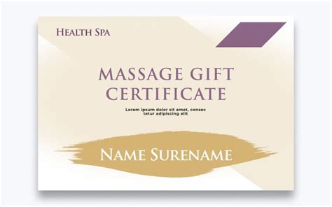 Free Modern Massage T Certificate Template