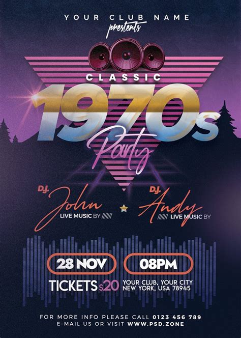 Classic Retro Style Party Flyer Psd Psd Zone