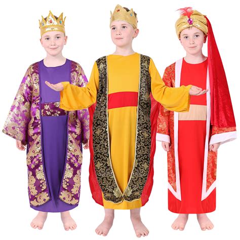 Childs Wise Men Costume Boys Three Kings Nativity Play Fancy Dress Man