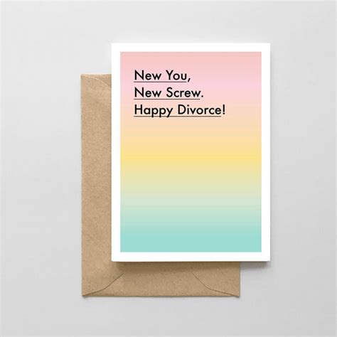 New You New Screw Happy Divorce Card Domestic Platypus