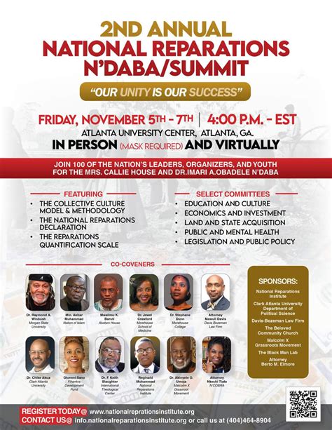 National Reparations Summit Seeks To Unite Experts In The Movement