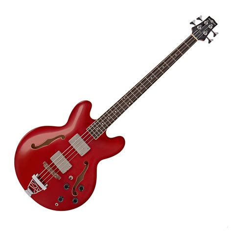 San Francisco Semi Acoustic Bass By Gear4music Wine Red At Gear4music