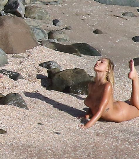 Alexis Ren Nude And Topless On The Beach In St Barts 12 30 2020