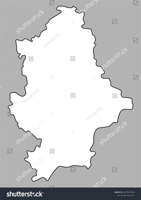 Donetsk Peoples Republic Map Black Outline Stock Vector Royalty Free