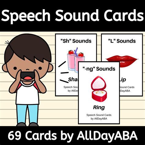 Speech Sound Cards Speech Therapy Speech Therapist Aba Etsy