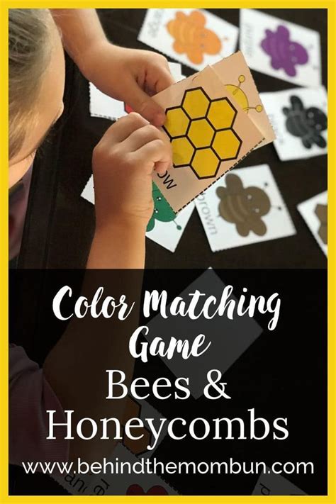 Color Matching Games Bees And Honeycombs Behind The Mom Bun In