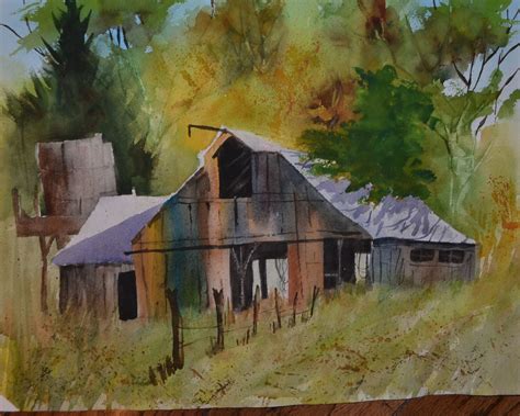 Old Barn Watercolor Art Barn Art Watercolor Paintings