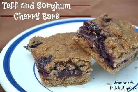 There are lots of both healthy options and more indulgent recipes, so there's something for everyone. Teff and Sorghum Cherry Bars (soaked, gluten free, dairy ...