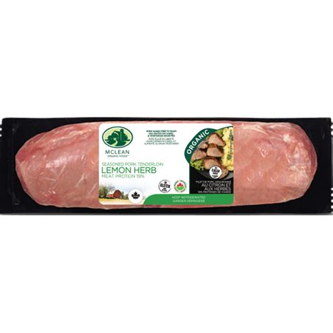Organic Lemon Herb Pork Tenderloin Mclean Meats Clean Deli Meat