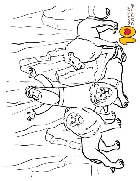 Daniel In The Lions Den Coloring Page Daniel And The Lions Bible